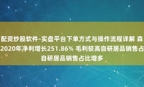 配资炒股软件-实盘平台下单方式与操作流程详解 森馥科技2020年净利增长251.86% 毛利较高自研居品销售占比增多