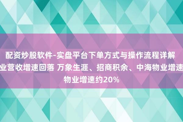 配资炒股软件-实盘平台下单方式与操作流程详解 物业企业营收增速回落 万象生涯、招商积余、中海物业增速约20%