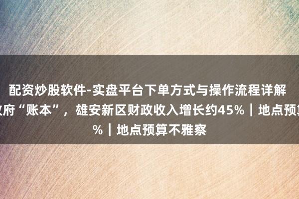 配资炒股软件-实盘平台下单方式与操作流程详解 河北亮政府“账本”,雄安新区财政收入增长约45%|地点预算不雅察