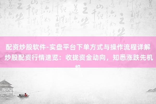 配资炒股软件-实盘平台下单方式与操作流程详解 炒股配资行情速览：收拢资金动向，知悉涨跌先机